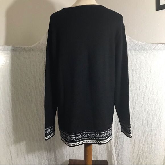 August Max Snowflakes Embroidered Sweater Top Woman Size 1X - Picture 3 of 9